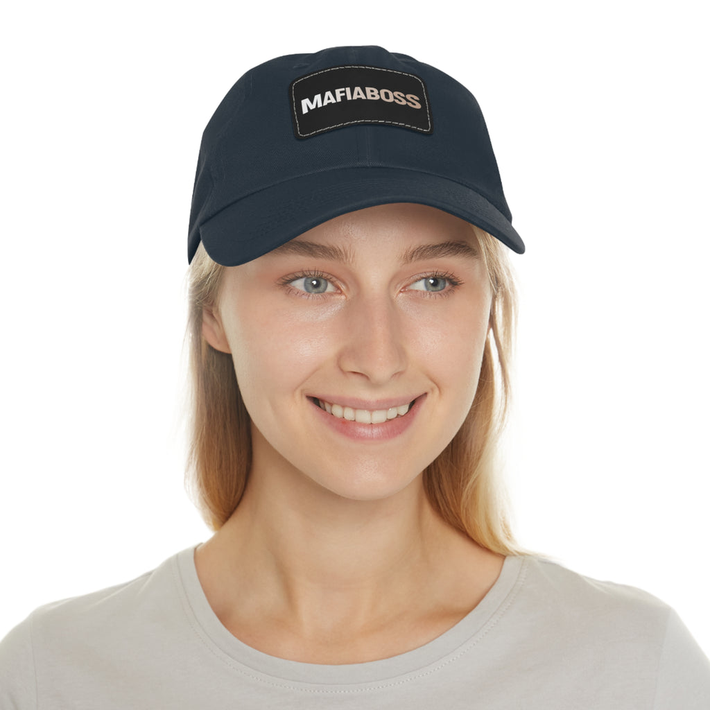 MAFIABOSS™ Dad Hat with Leather Patch (Rectangle)
