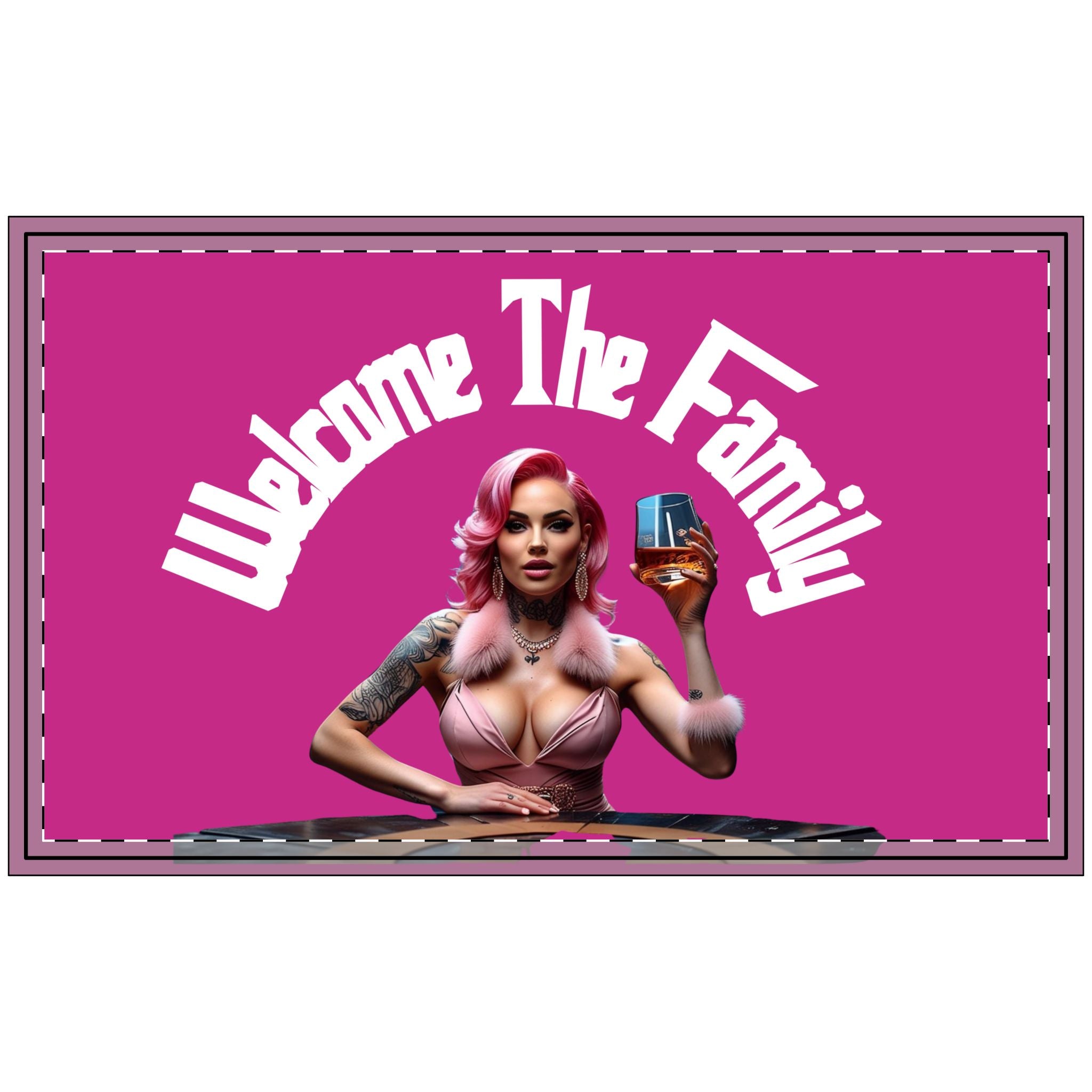 MAFIABOSS™ Welcome to the Family Polyester Doormat