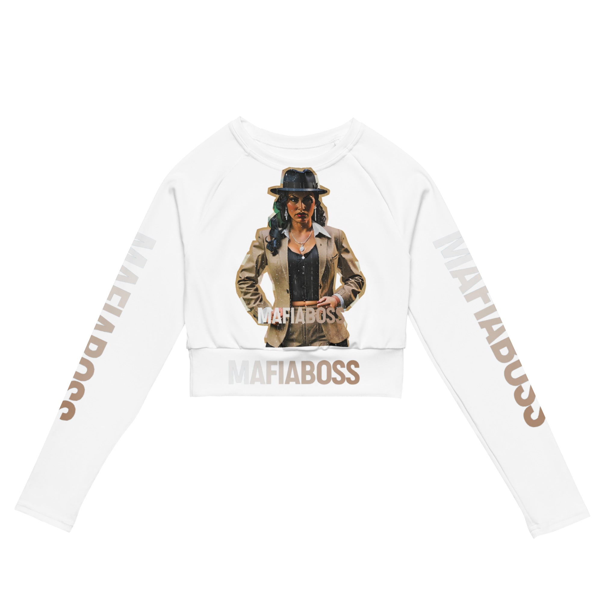 MAFIABOSS Recycled long-sleeve crop top