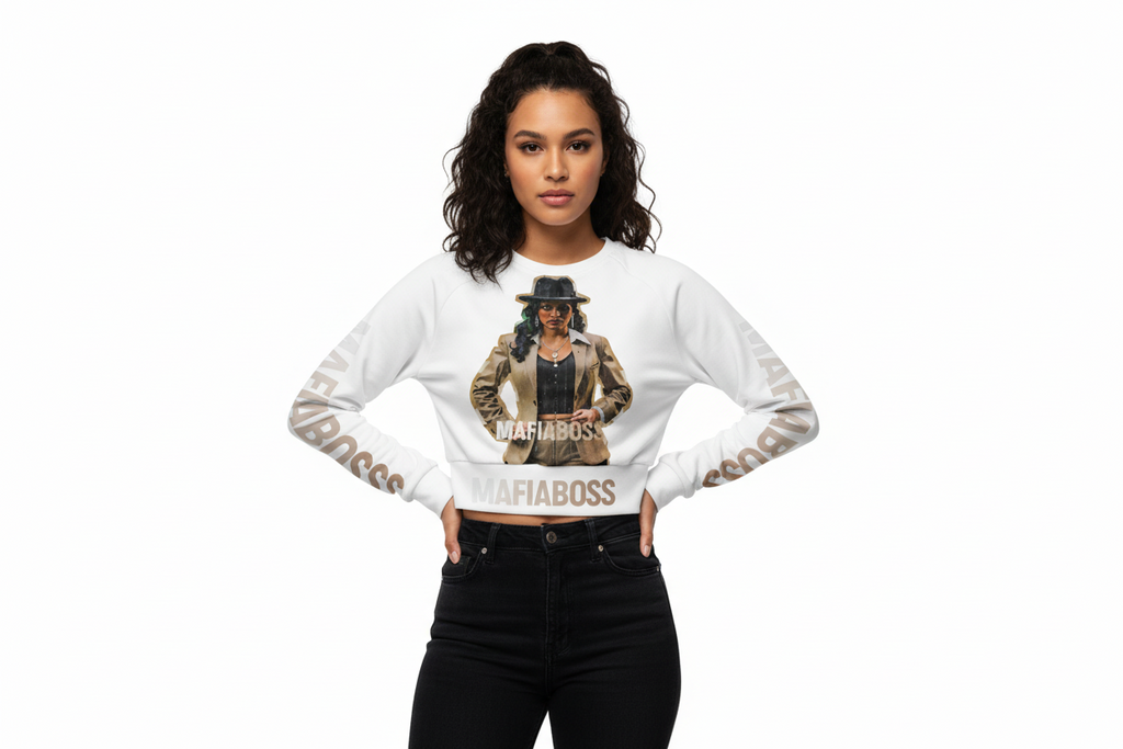 MAFIABOSS Recycled long-sleeve crop top